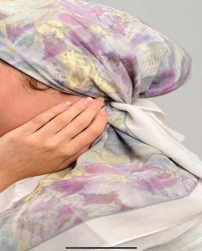 Printed Square Chiffon Scarf