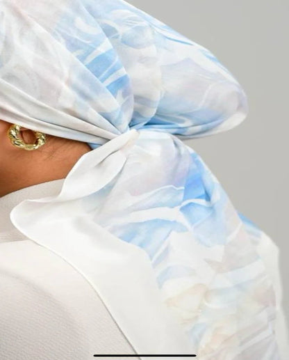 Printed Square Chiffon Scarf