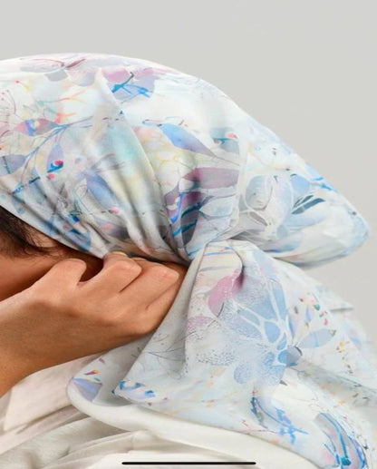 Printed Square Chiffon Scarf