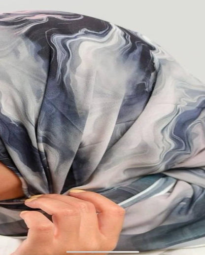 Printed Square Chiffon Scarf