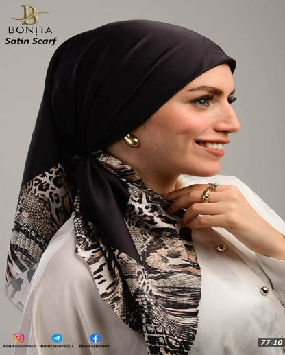 Tiger Satin Square Scarf