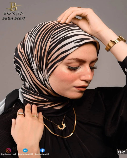 Tiger Satin Square Scarf