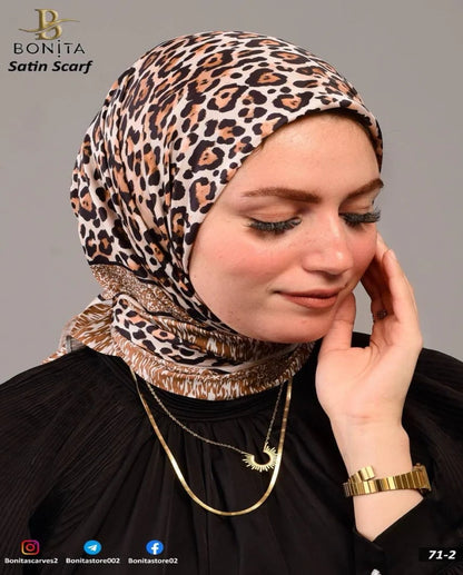 Tiger Satin Square Scarf