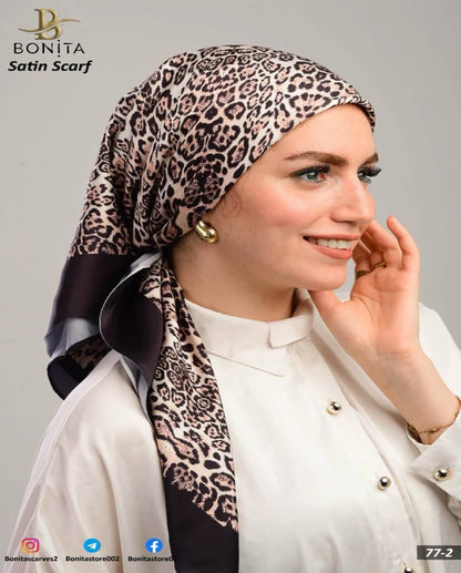 Tiger Satin Square Scarf