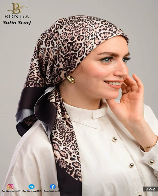 Tiger Satin Square Scarf