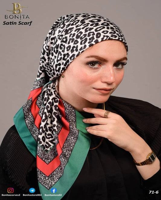 Tiger Satin Square Scarf