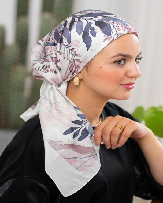 Printed Satin Square Scarf