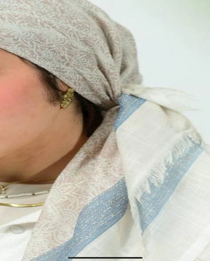 Printed Cotton Square Scarf