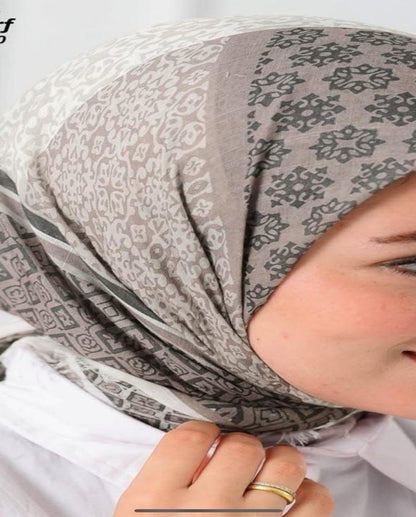 Printed Cotton Square Scarf