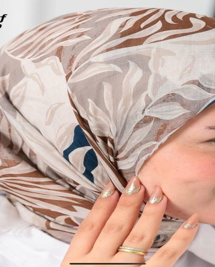 Printed Cotton Square Scarf