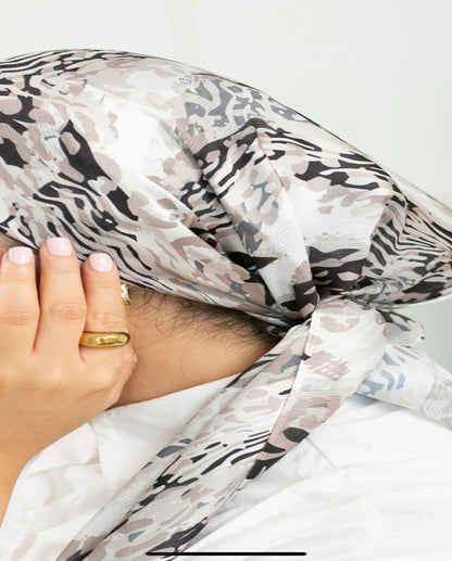 Printed Dubetta x Satin Square Scarf