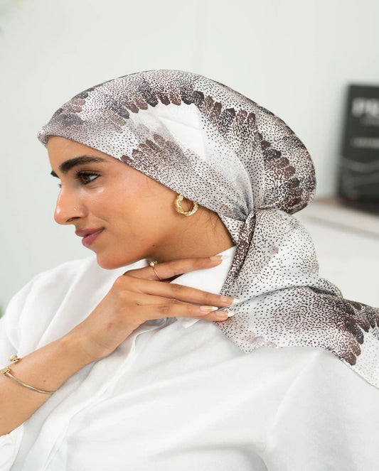 Printed Dubetta x Satin Square Scarf
