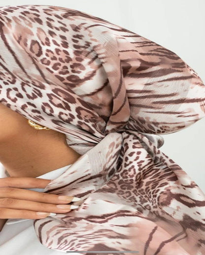 Printed Dubetta x Satin Square Scarf