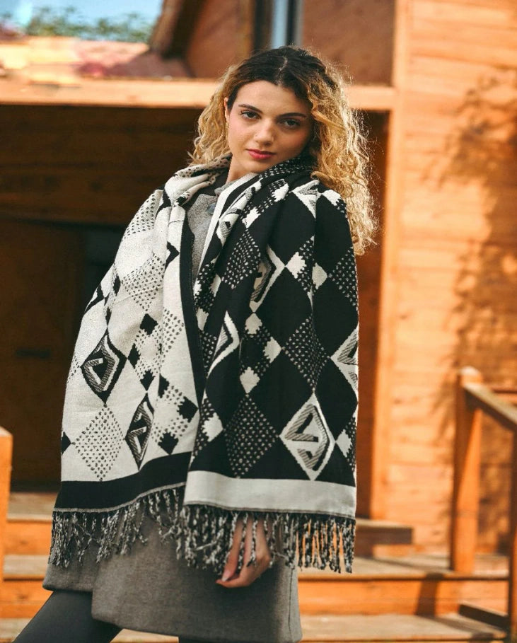 Check Squares Shawl
