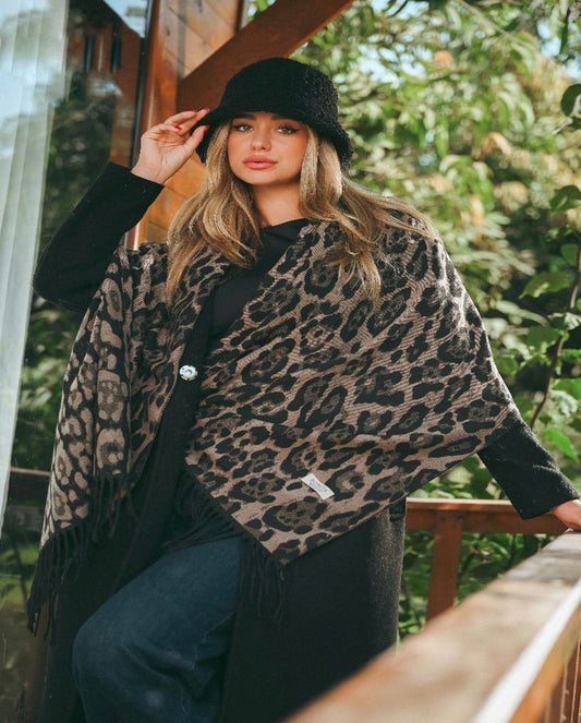 Bonita Leopard Shawl