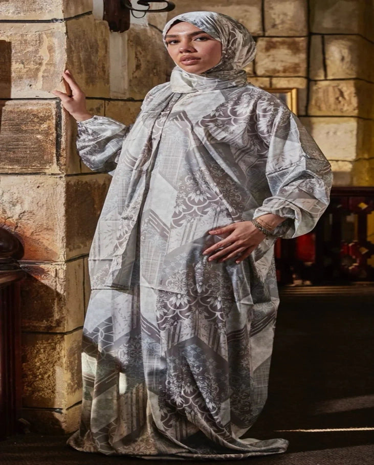 GREY MOSAIC SATIN ISDAL